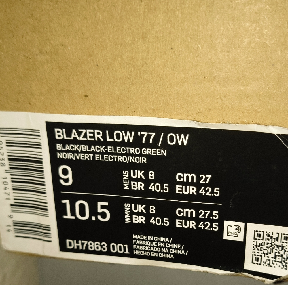 Nike Blazer Low "77/OWin Black and Green